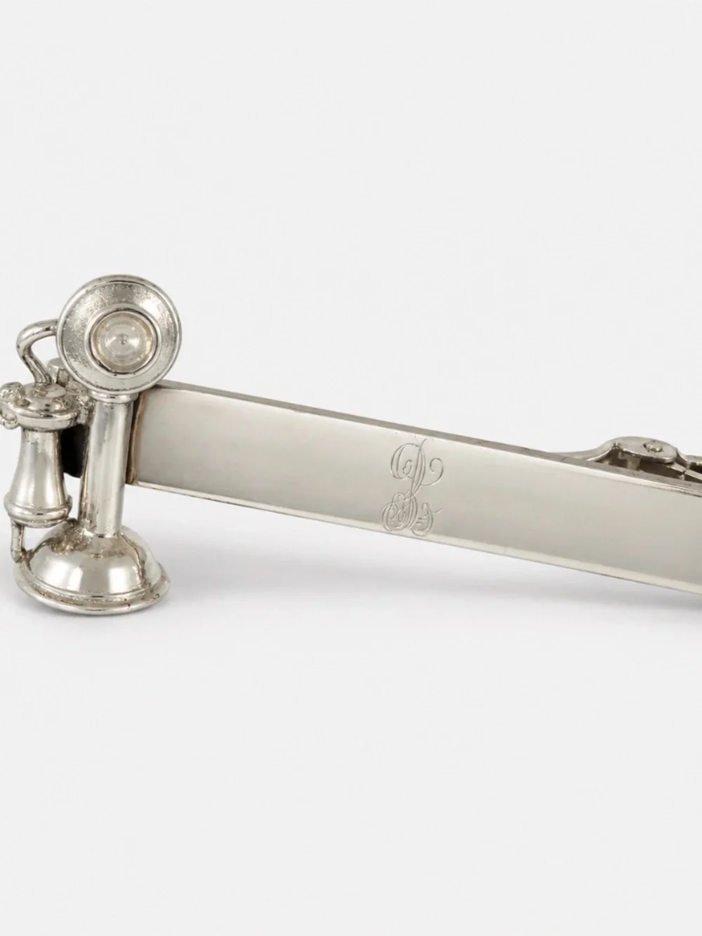 Vintage Anson Monogram Tie Clip Telephone Cufflink Custom Conversion